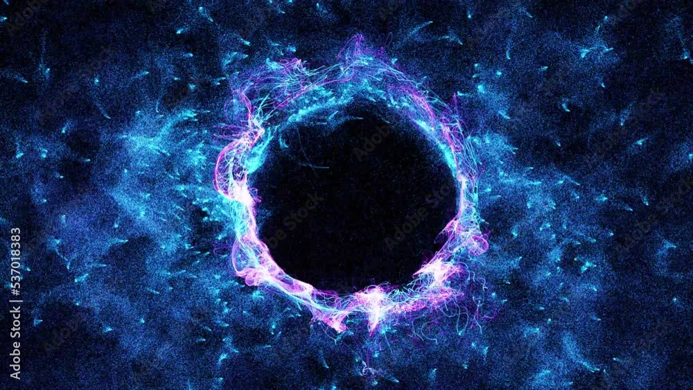 Wall mural cosmic energy strings. energy flows in the form of thin bright elements. lines form structural fiber
