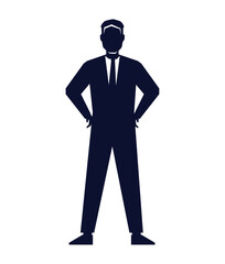 elegant businessman posing character