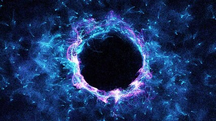 Cosmic energy strings. Energy flows in the form of thin bright elements. Lines form structural fibers - Powered by Adobe