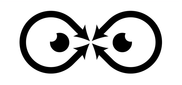recommend clip art: Cartoon infinite logo. eye symbol or pictogram. Line pattern. eternity, infinite, endless, loop symbols. Look, eyes pictogram.  Vector unlimited infinity line shape sign. Infinit repetition pattern