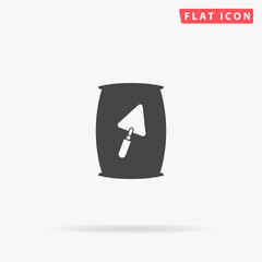 Cement bag flat vector icon