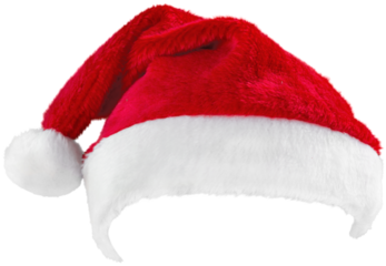 Santa Claus red hat isolated on white background