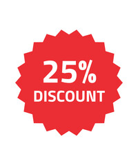 25 percentage off discount red label 