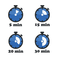 stopwatch icon set