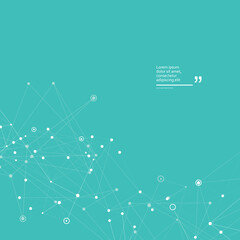 Vector polygonal design with connecting dots and lines. Concept plexus technical background