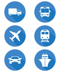 transportation icons set