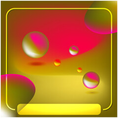 Vivid gradient circle. Beautiful modern fluid multicolor gradients. Blurred color spheres