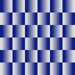 Blue gradient checkerboard pattern . Vector seamless pattern. - 537024326