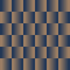 Gradient checkerboard pattern in brown and blue . Vector seamless pattern. - 537024388
