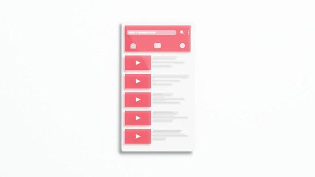 Video chanel interface search and play frame viewing, looped switch