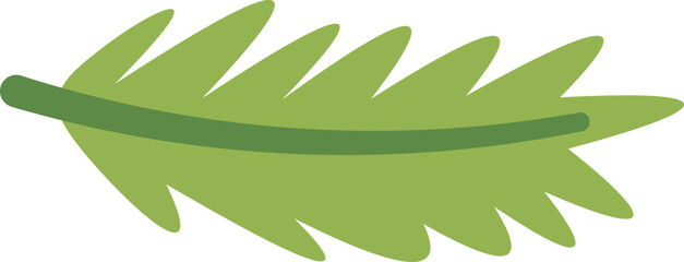 Winter decoration flat icon Evergreen brunch for decor