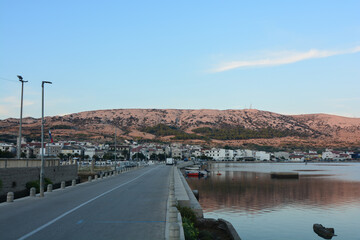 veduta città di Pag capoluogo isola di pag 