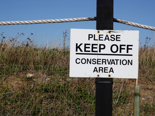 no trespassing sign keep off conservation area