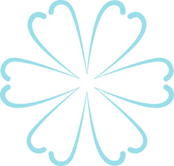 Weather flat icon Flower shaped snowflake Forecast