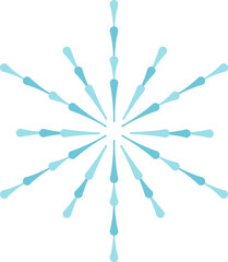 Winter weather flat icon Snowflake like firework