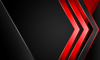 Geometric background. Red, white and gray colors. Decorative web banner or layout. EPS vector illustration