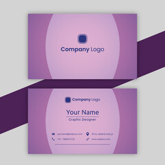 Naklejka premium modern eggplant visiting card