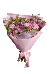 Colorful bouquet of pink flowers 