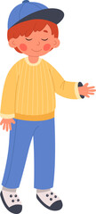 Obraz premium Courier flat icon. Delivery Boy in uniform