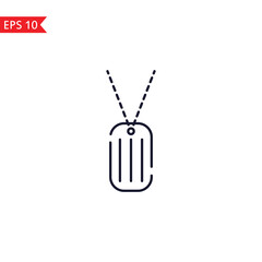 Military tag line icon isolated sign symbol Vector
