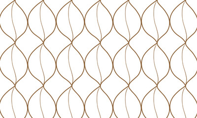 Fototapeta premium Modern simple geometric vector seamless pattern with gold flowers, line texture on white background. Light abstract floral wallpaper, bright tile ornament