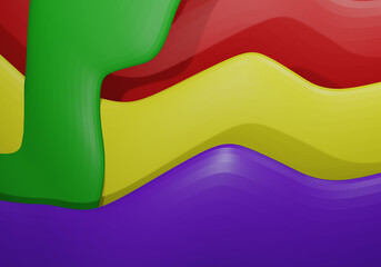 abstrack style beckground with blue,red and yellow colour,3d 