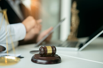 Business Lawyers having  Concepts of  Legal services at the law office work Legal advice online