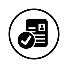 Obraz premium Accept, complete, good icon design. Black vector design for web and mobile. 