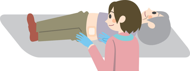褥瘡の処置をした看護師