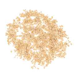 Oat flakes isolated white background, close up. oatmeal. barley flakes. rolled oat