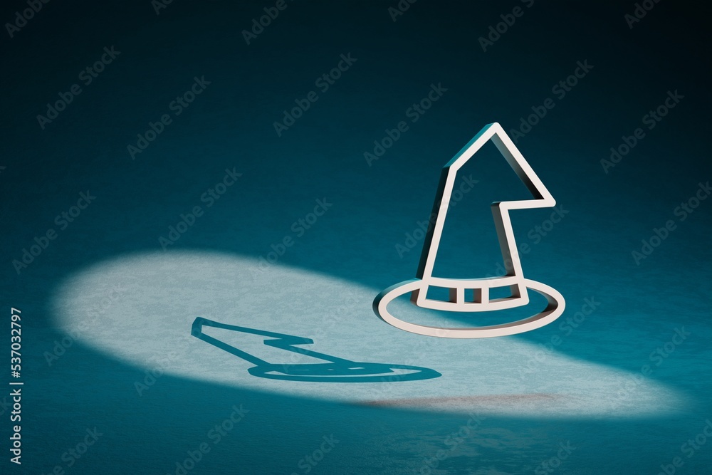 Aufkleber beautiful abstract illustrations which hat symbol icon on a dark blue background. 3d rendering illus