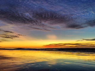 Beautiful sunset at Kuala Penyu beach, Sabah Borneo, Malaysia