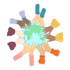 Earth. World vector illustration. Green day.