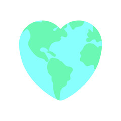 Earth. World vector illustration. Green day.