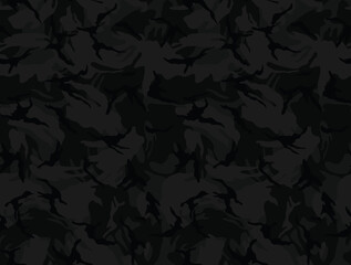 
Black camo vector seamless pattern classic texture, night background. - obrazy, fototapety, plakaty