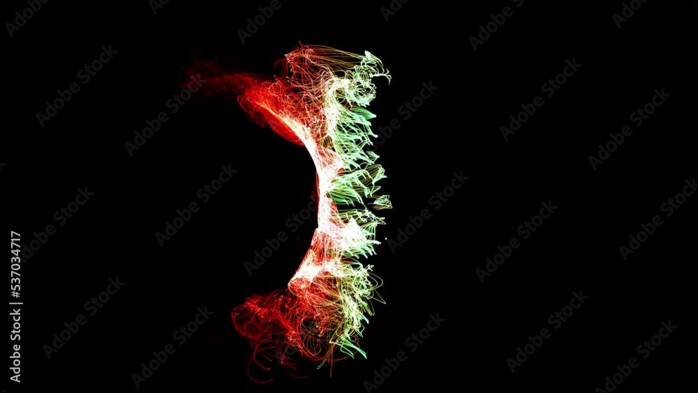 Wall mural cosmic energy strings. energy flows in the form of thin bright elements. lines form structural fiber