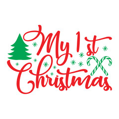Obraz na płótnie Canvas Christmas SVG T Shirt Design
