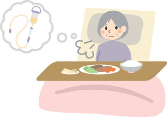 食欲のない高齢者、経管栄養のことを考える