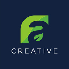 A Letter Green Nutrition Logo Design Template
