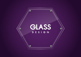Purple Background Illustration Glass Design