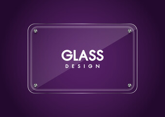 Purple Background Illustration Glass Design