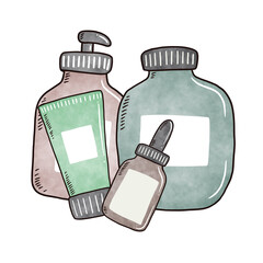 empty bottle isolated