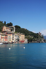 Fototapeta premium The panorama of seaside in Portofino, Italy 
