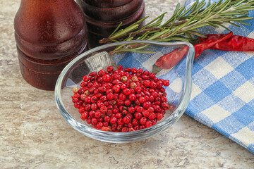 Red pepper corn seeds aroma