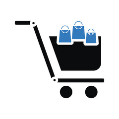 Basket, carry, cart icon design. Black vector design for web and mobile.