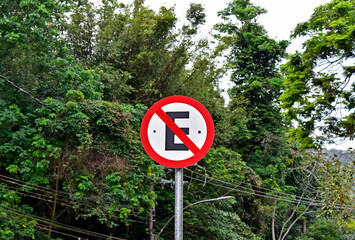 No parking traffic sign, Rio