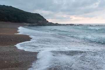 Blue hour at Senix Beach. Saint Jean de Luz. Basque Country