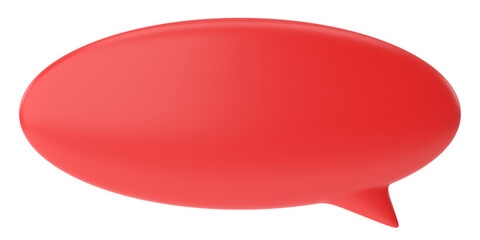 Speech bubble. Speech balloon. Text box. 3D illustration.