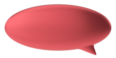 Speech bubble. Speech balloon. Text box. 3D illustration.