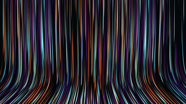 3d rendering, abstract space background, ultraviolet neon rays, glowing lines, cyber network, speed of light, space-time continuum